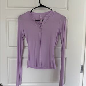 SKIMS Lavender Long Sleeve Top